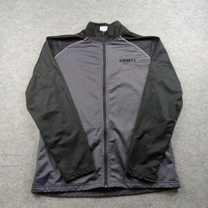 AND1 Jacket Mens Medium Gray Black Full Zip Track Athletic‎ Basketball Warm Up